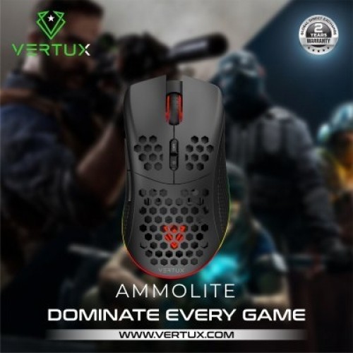 Vertux Ammolite Bezvadu spēļu pele RGB image 5