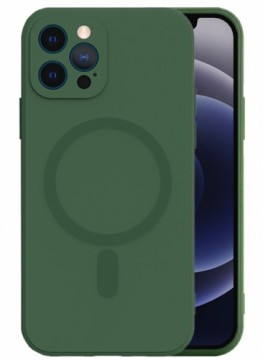 Mocco MagSilicone Soft Back Case Aizmugurējais Silikona Apvalks Priekš Apple iPhone 12 Pro Max Tumši zaļš