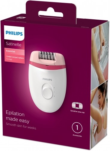 Philips Satinelle Essential BRE235/00 epilator Pink, White image 2