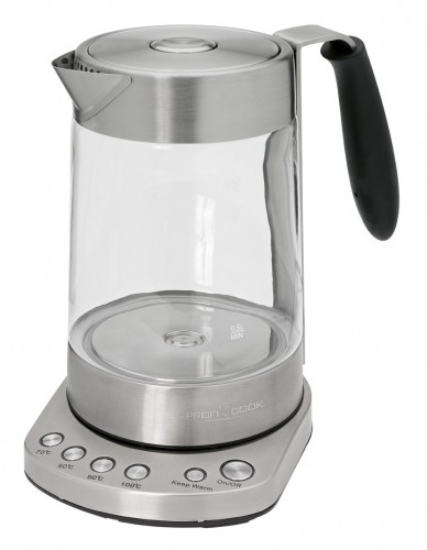 Clatronic ProfiCook PC-WKS 1020 G electric kettle 1.7 L Black, Stainless steel 3000 W image 1