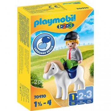 Playset Playmobil 1.2.3 Bērns Ponijs 70410 (2 pcs)