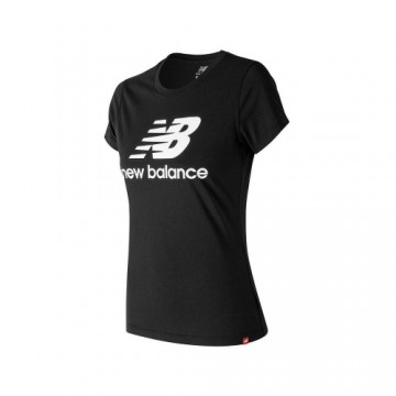 Sieviešu Krekls ar Īsām Piedurknēm New Balance WT91546 Melns Kokvilna
