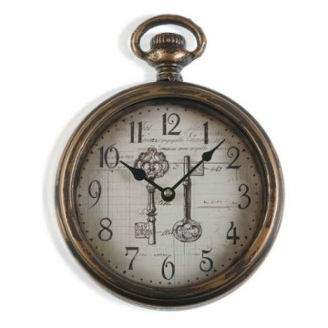 Bigbuy Home Sienas pulkstenis Keys Metāls (28 x 5 x 22 cm)