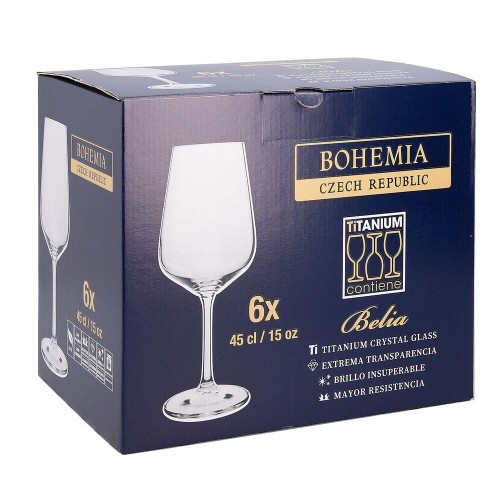 Bigbuy Home Vīna glāze Belia Bohemia 6 gb. (45 cl) image 2