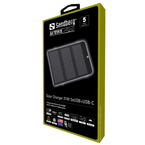 Sandberg 420-55 Solar Charger 21W 2xUSB+USB-C image 5