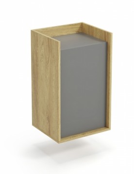 Halmar MOBIUS cabinet 1D color: hikora oak/grey