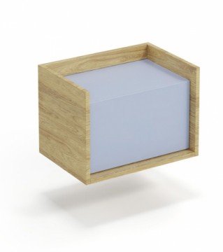 Halmar MOBIUS low cabinet 1D color: hikora oak/light blue