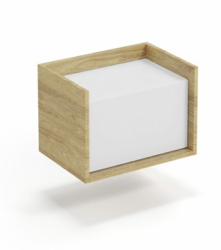 Halmar MOBIUS low cabinet 1D color: hikora oak/white
