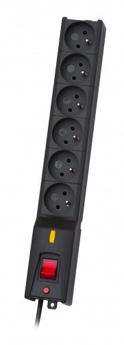 LESTAR LX 610 G-A, surge protector, 1.5m, black 6 AC outlet(s) 230 V image 1