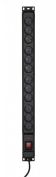 Activejet COMBO 12 socket power strip 1,5m black