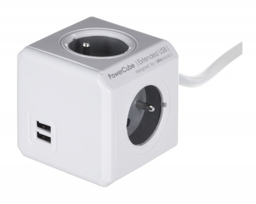 Allocacoc PowerCube Extended USB E(FR), 3m power extension 4 AC outlet(s) image 2