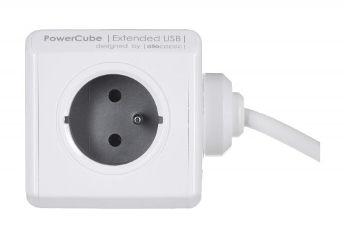 Allocacoc PowerCube Extended USB E(FR), 3m power extension 4 AC outlet(s) image 3