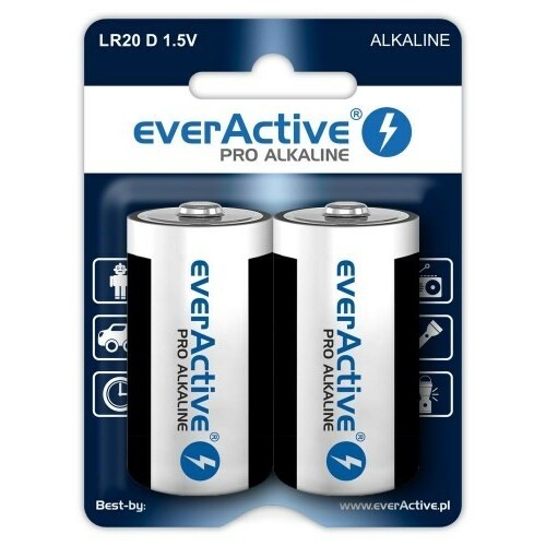 Alkaline batteries everActive Pro Alkaline LR20 D - blister card - 2 pieces image 1