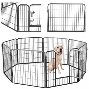Malatec Freewheeling enclosure Puppy spout Dog run Pet basket for small animals with door 9041 (13982-0)