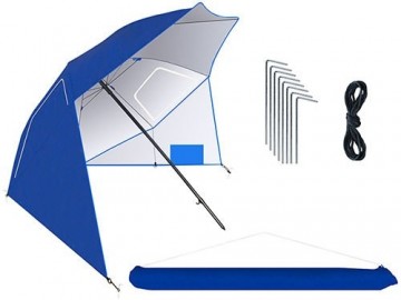 Malatec Parasol shell Beach umbrella Wind protection 230cm Sun protection 10066 (14537-0)