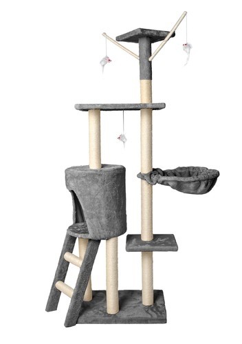 Malatec Tree Tower for a Cat 138cm Scratching Mouse House Gray 7927 (13575-0) image 5