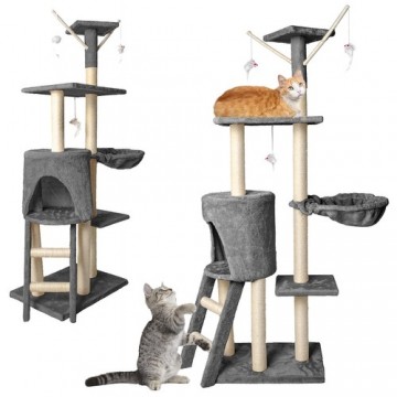 Malatec Tree Tower for a Cat 138cm Scratching Mouse House Gray 7927 (13575-0)