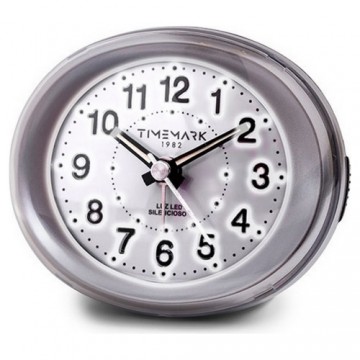 Analogais Pulkstenis ar Modinātāju Timemark Sudrabains (9 x 9 x 5,5 cm)