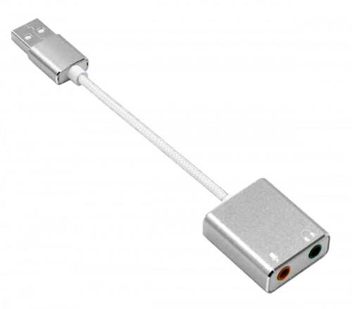 Fusion Accessories Fusion skaņas karte USB / 7.1 / 5 cm kabelis / mikrofons pelēka image 2