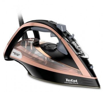 Tefal Ultimate Pure FV9845 iron Dry &amp; Steam iron Durilium Autoclean soleplate 3100 W Black, Copper