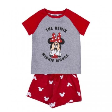Vasaras pidžamu zēniem Minnie Mouse Sarkans Pelēks