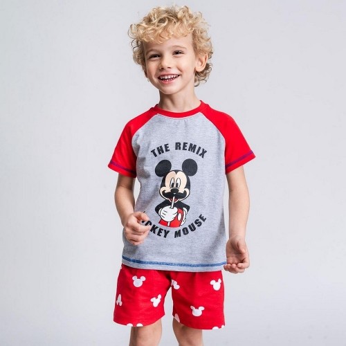 Vasaras pidžamu zēniem Mickey Mouse Sarkans Pelēks image 4