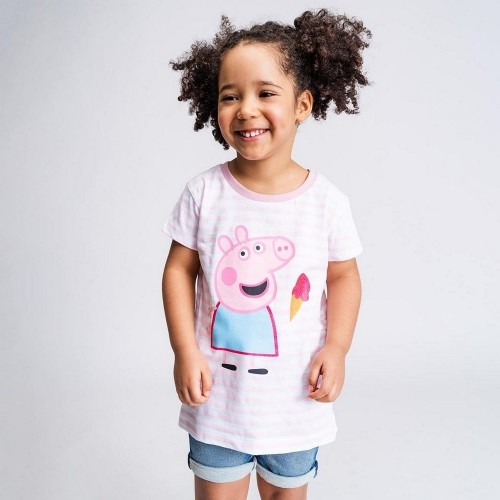 Krekls ar Īsām Piedurknēm Bērniem Peppa Pig Rozā image 3