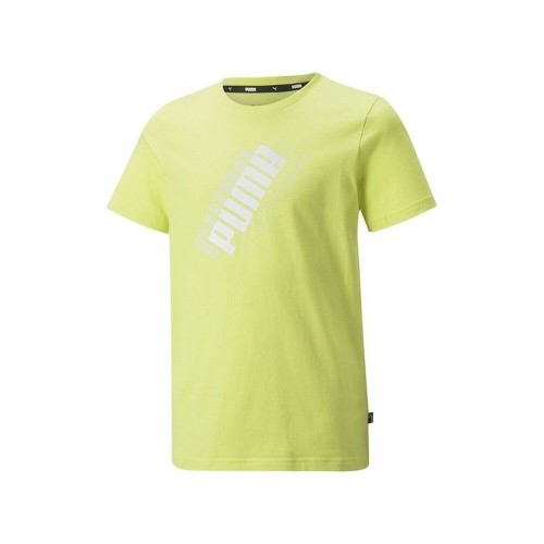 Krekls ar Īsām Piedurknēm Bērniem Puma Power Logo Dzeltens image 1