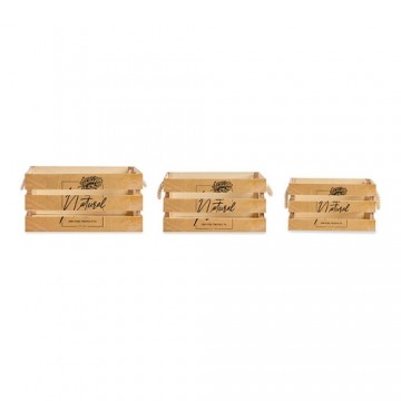 Gift Decor Dekoratīvs skapītis Natural Brūns Koks (3 Daudzums)