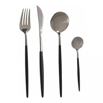 Kinvara Galda Piederumu Komplekts Sudrabains Melns Nerūsējošais tērauds (8 pcs)