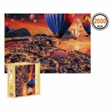 Bigbuy Kids Puzle un domino komplekts Hot Air Balloon 2000 pcs