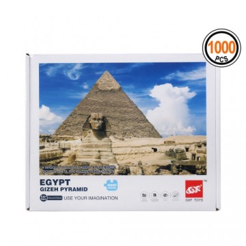 Bigbuy Kids Puzle un domino komplekts Egypt Gizeh Pyramid 1000 pcs