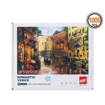 Bigbuy Kids Puzle un domino komplekts Romantic Venice 1000 pcs