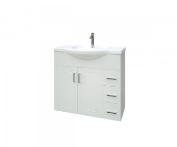 Basin unit with washbasin Raguvos Baldai ETERNAL 85 CM glossy white 161135115