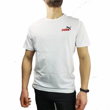 Īsroku Sporta T-krekls Puma Essentials+ Embroidery M Balts