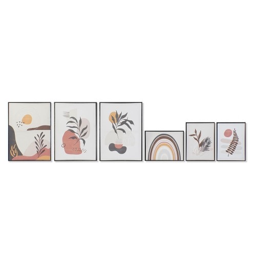 Glezna DKD Home Decor Canvas Loksnes polistirols (40 x 2.8 x 60 cm) (6 pcs) image 1