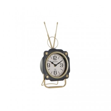 Настольные часы DKD Home Decor Стеклянный Чёрный Позолоченный Железо (15.5 x 8.5 x 32 cm)