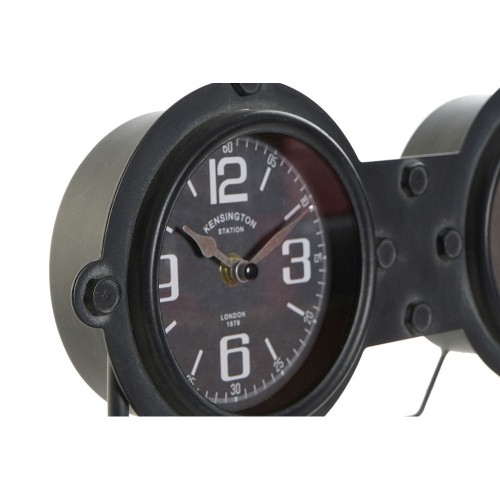 Настольные часы DKD Home Decor Стеклянный Чёрный Позолоченный Железо (38 x 7 x 20 cm) image 3