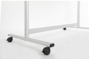 Balta magnētiska tāfele uz riteņiem 2x3, 120x180cm, abpusēji grozāma (P)