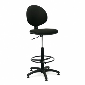 Augsts darba krēsls SMART 46x42,5-46,5xH109-132,5cm, sēdvieta un atzveltne: audums, krāsa: melns