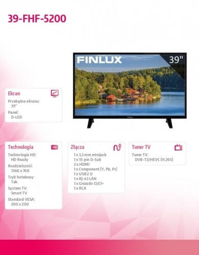 Finlux TV LED 39 inch 39-FHF-5200 image 2