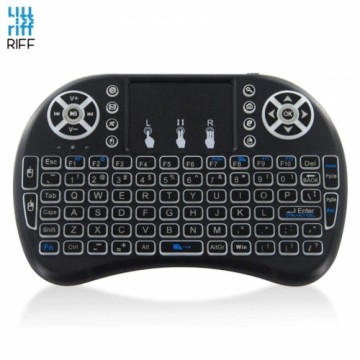 Take Me Riff MK-1 Mini Bluetooth Klaviatūra ar apgaismojumu priekš Smart TV / Telefona / Datora (Android / iOS / Windows) Melna