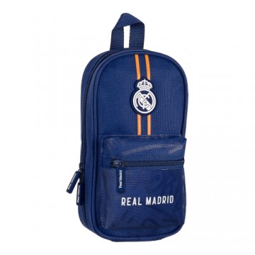 Zīmuļu futrālis Mugursoma Real Madrid C.F. Zils (12 x 23 x 5 cm) (33 Daudzums)