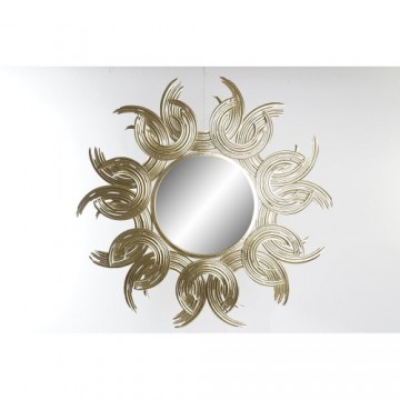Sienas spogulis DKD Home Decor spogulis Bronza Metāls (96.5 x 3.8 x 96 cm)