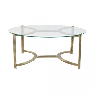 Mazs galdiņš DKD Home Decor Stikls Bronza Tērauds (79 x 79 x 33 cm)