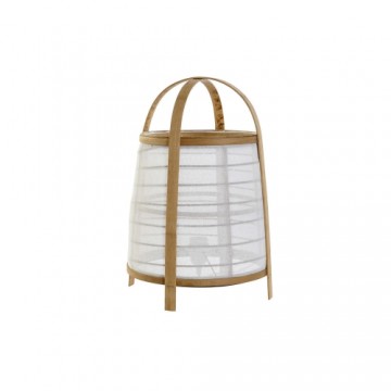 Galda lampa DKD Home Decor Lins Balts Bambuss 220 V 40 W (32 x 32 x 45.5 cm)