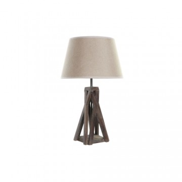 Galda lampa DKD Home Decor Koks Kokvilna Tumši brūns (35 x 35 x 56 cm)