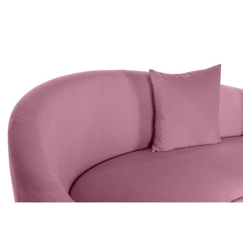 Dīvāns DKD Home Decor Rozā Bronza Metāls Poliesters (210 x 120 x 84 cm) image 2