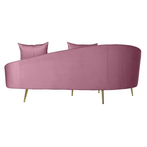 Dīvāns DKD Home Decor Rozā Bronza Metāls Poliesters (210 x 120 x 84 cm) image 3