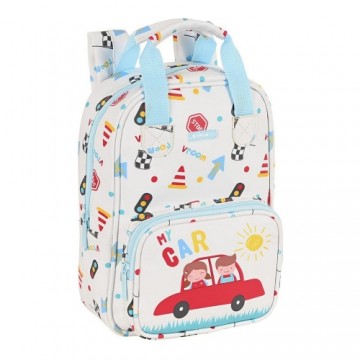 Школьный рюкзак Safta My car Белый Разноцветный (20 x 28 x 8 cm)